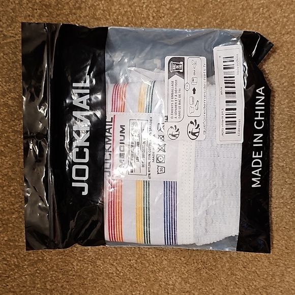 Jockmail Rainbow Jockstrap Medium White - Picture 9 of 9
